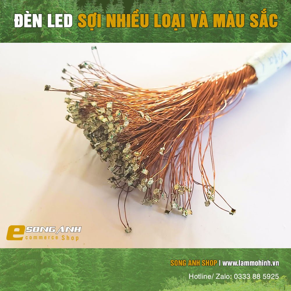 Đèn LED sợi bóng 0603 đã hàn sẵn ( 1 bịch 5 đèn )