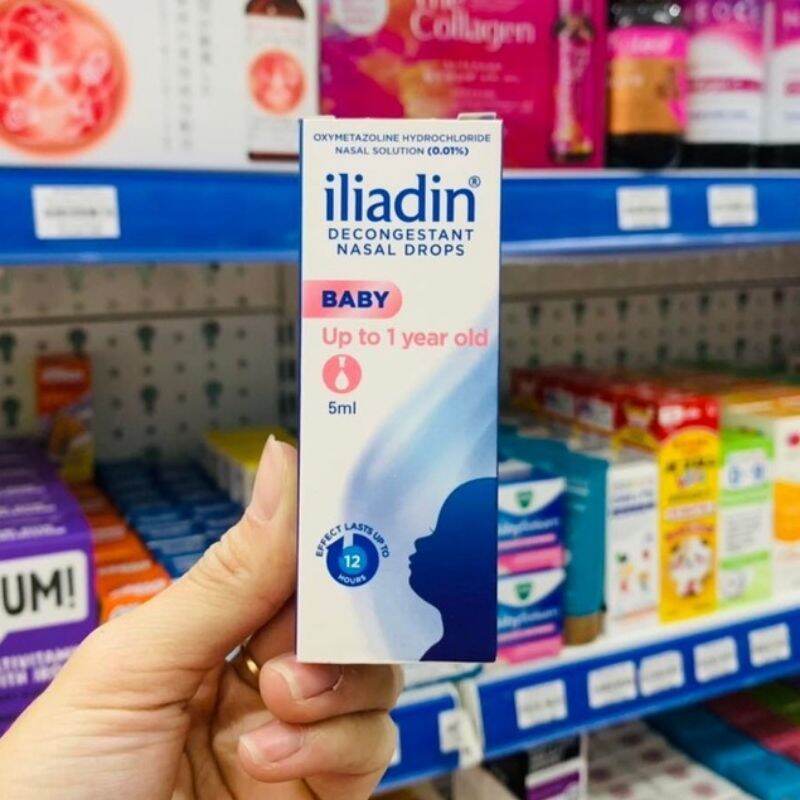 Nhỏ mũi Iliadin cho bé