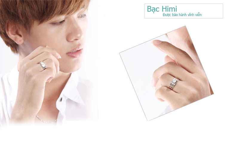 Nhẫn đôi Bạc Hiểu Minh nc170 bình yên