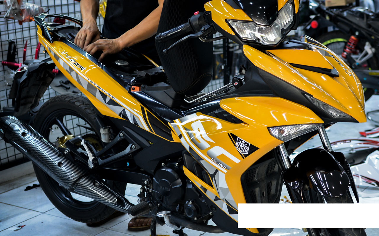 Tem trùm exciter 150 vàng đen, tem exciter 150, team trùm exciter 150, tem xe exciter 150, team trùm ex 150, team xe exciter 150 vàng đen