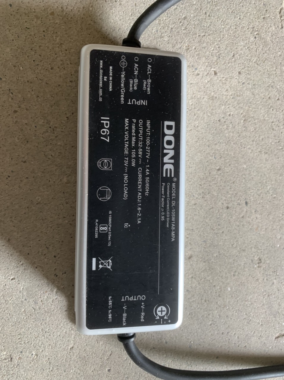 Chấn lưu, tăng phô done 105w dl-105w1a8-mpa cho đèn led cao cấp