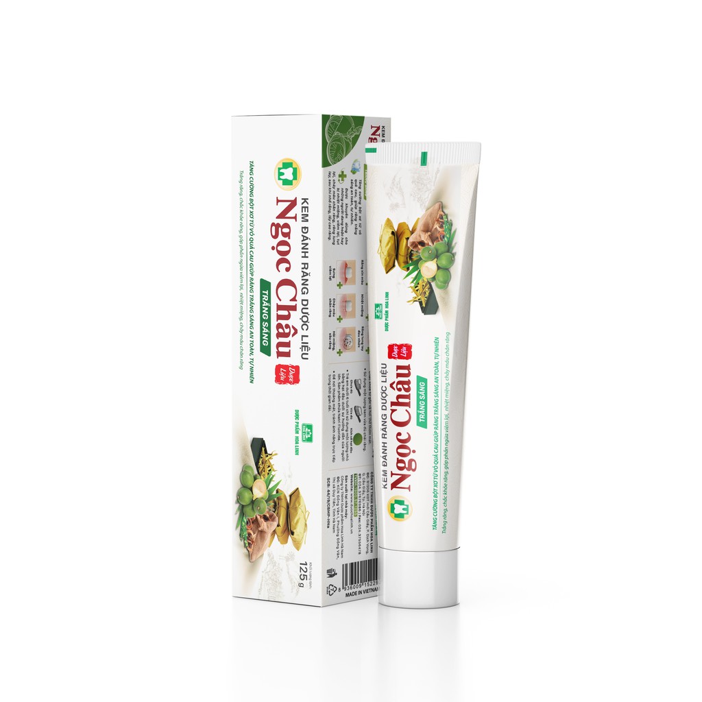Kem đánh răng dược liệu Ngọc Châu trắng sáng