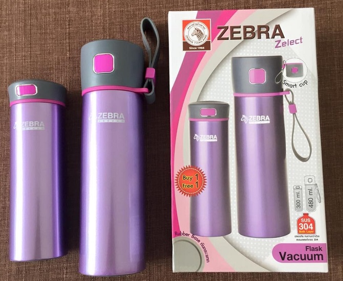 Bộ 2 bình giữ nhiệt inox 304 Zebra Flask (480ml + 300ml) - 184165