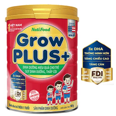 NUTIFOOD GROW PLUS + ĐỎ 1,5KG MẪU MỚI
