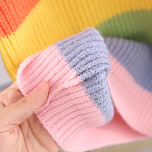 Áo Len Kẻ Nhiều Màu Cho Bé ( N00620 )
