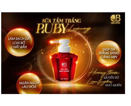 SỮA TẮM TRẮNG DA RUBY LUXURY - CAO CẤP