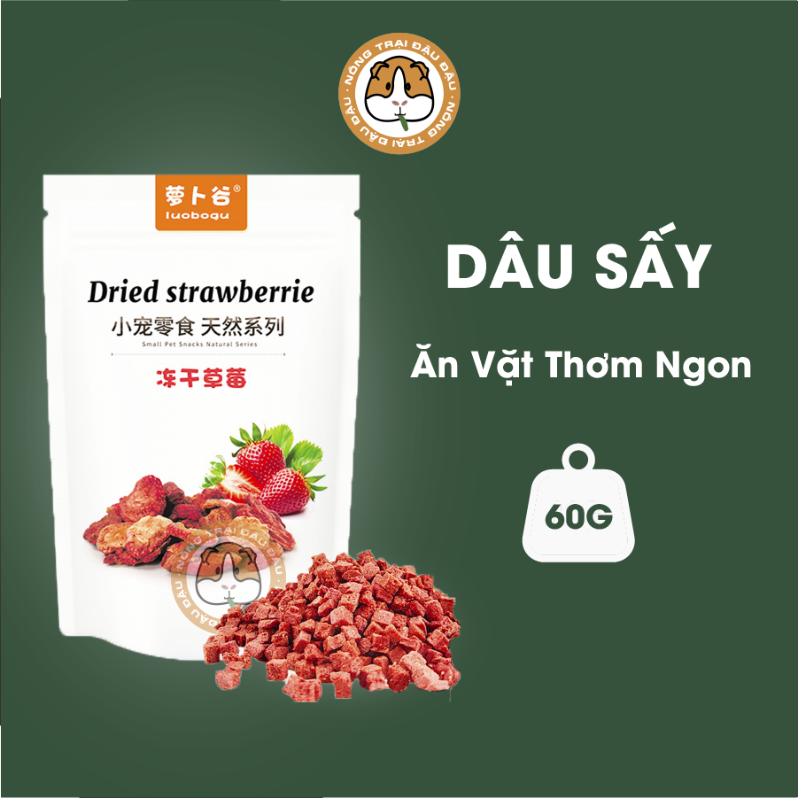 Dâu sấy cho thỏ, bọ ú, hamster giàu vitamin 60g