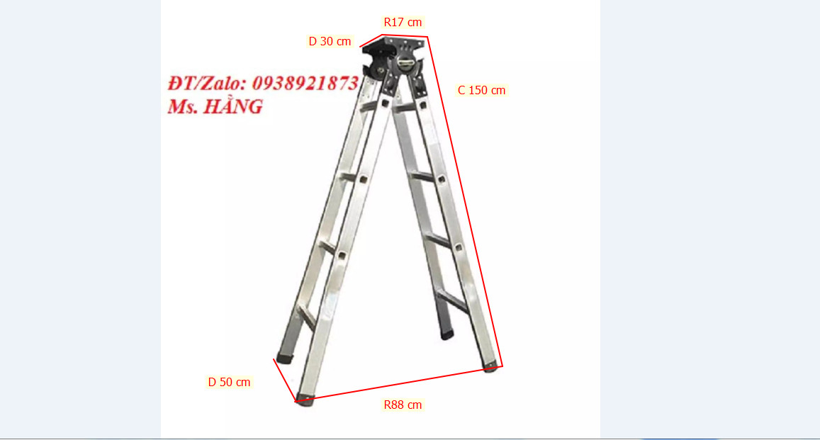 [HCM]THANG NHÔM CHỮ A CAO 1,5m - TNCA15