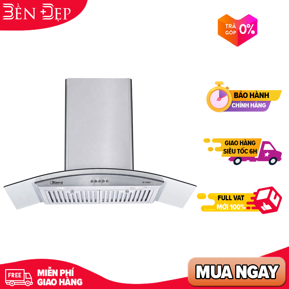 Máy hút mùi binova kính cong bi-1700sh-90