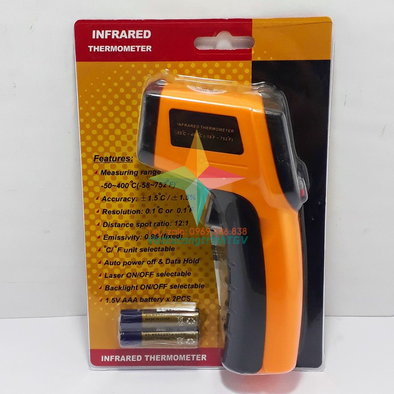 Nhiệt kế đo nhiệt độ hồng ngoại GM320 - Đo nhiệt độ không tiếp xúc