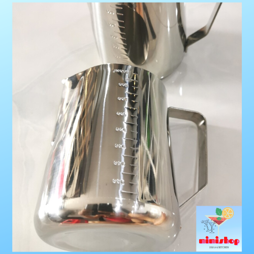 Ca Đánh Sữa Có Vạch Chia Inox Cao Cấp Pha Chế - Dụng Cụ Pha Chế