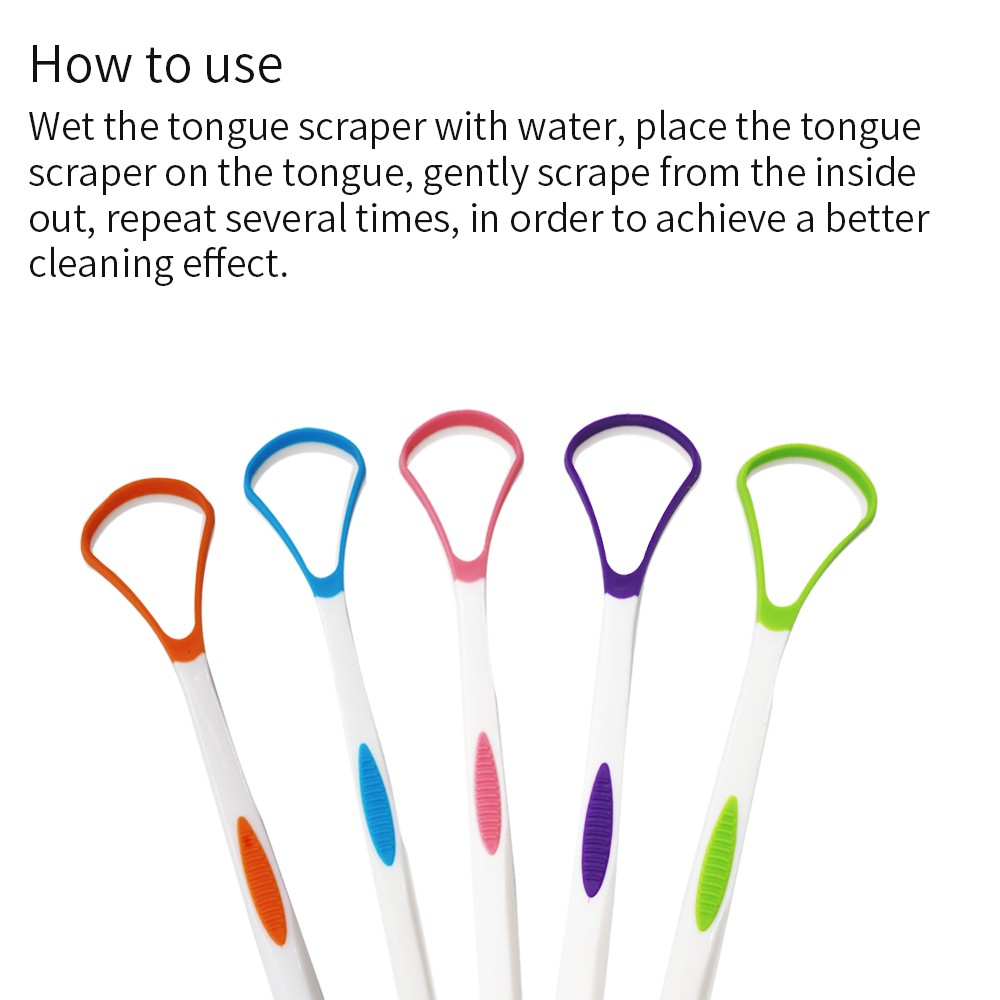 5pcs Silicone Tongue Scraper Brush Cleaner