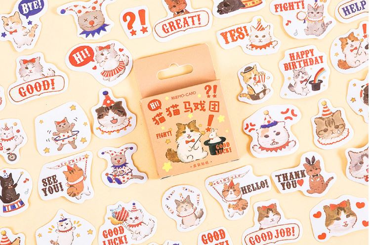 Bộ 46 Sticker Mèo Ảo Thuật E110