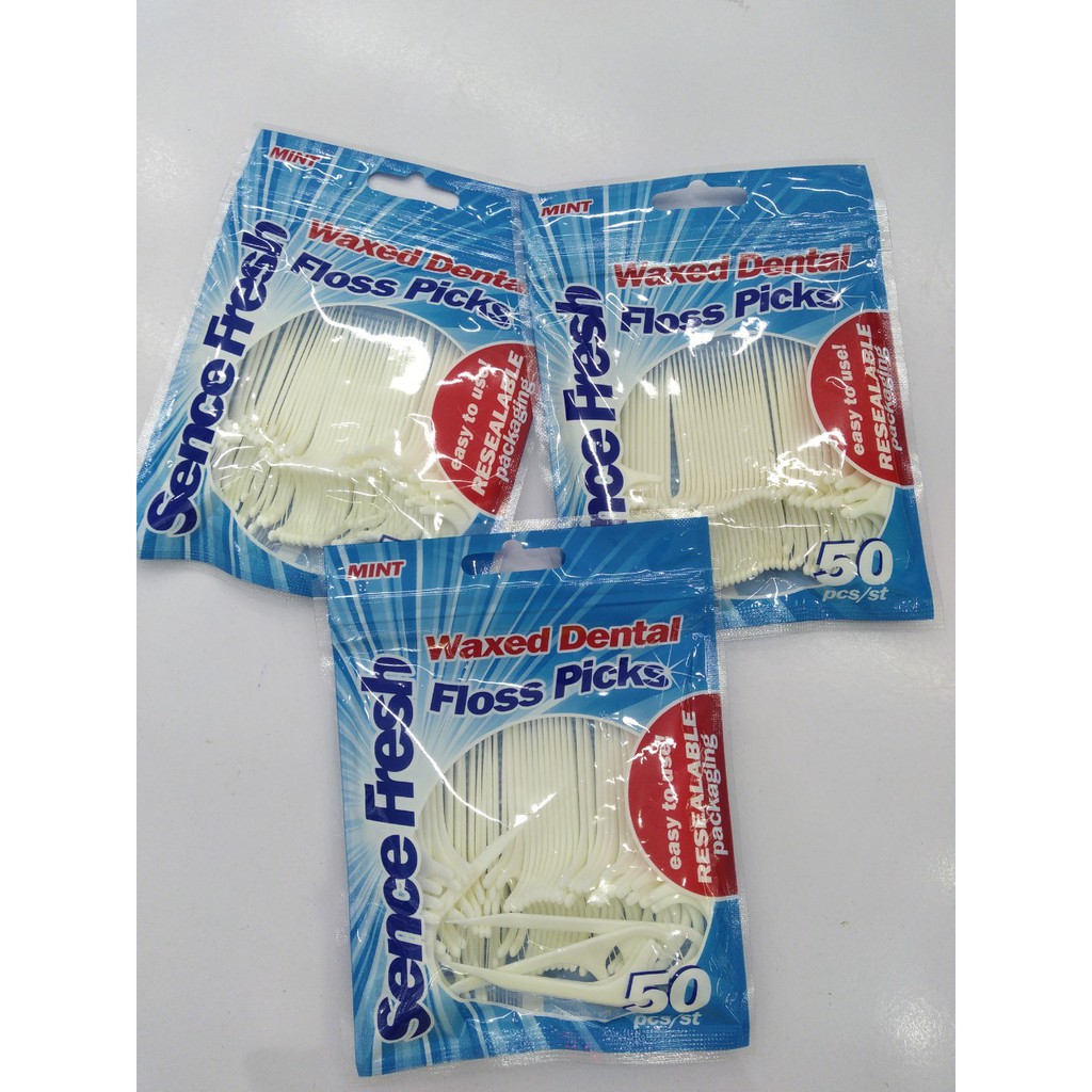 Tăm chỉ kẽ răng Sencefresh 50 cái/gói
