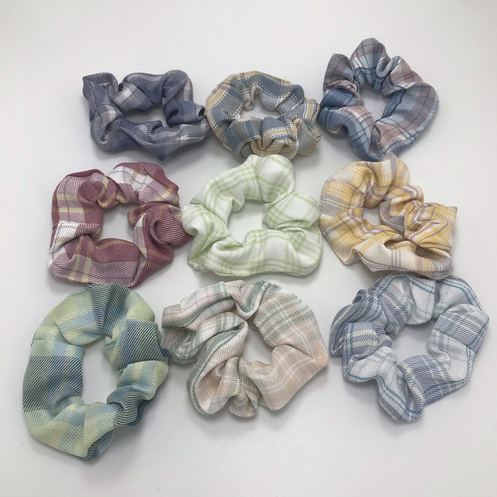 Chun cột tóc scrunchies nhiều màu sắc co dãn tốt