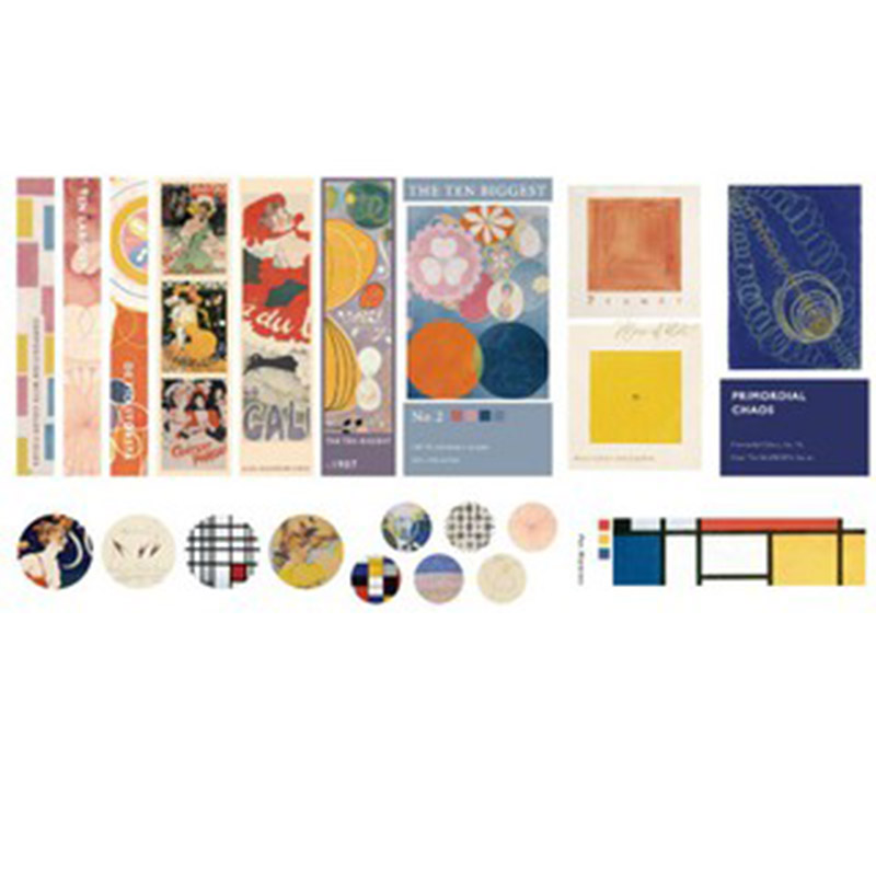 Set túi zip 40 tờ ảnh giấy dán phong cách Vintage trong trẻo, VPP Tuệ Minh Bộ Sticker trang trí sổ Tuệ Minh