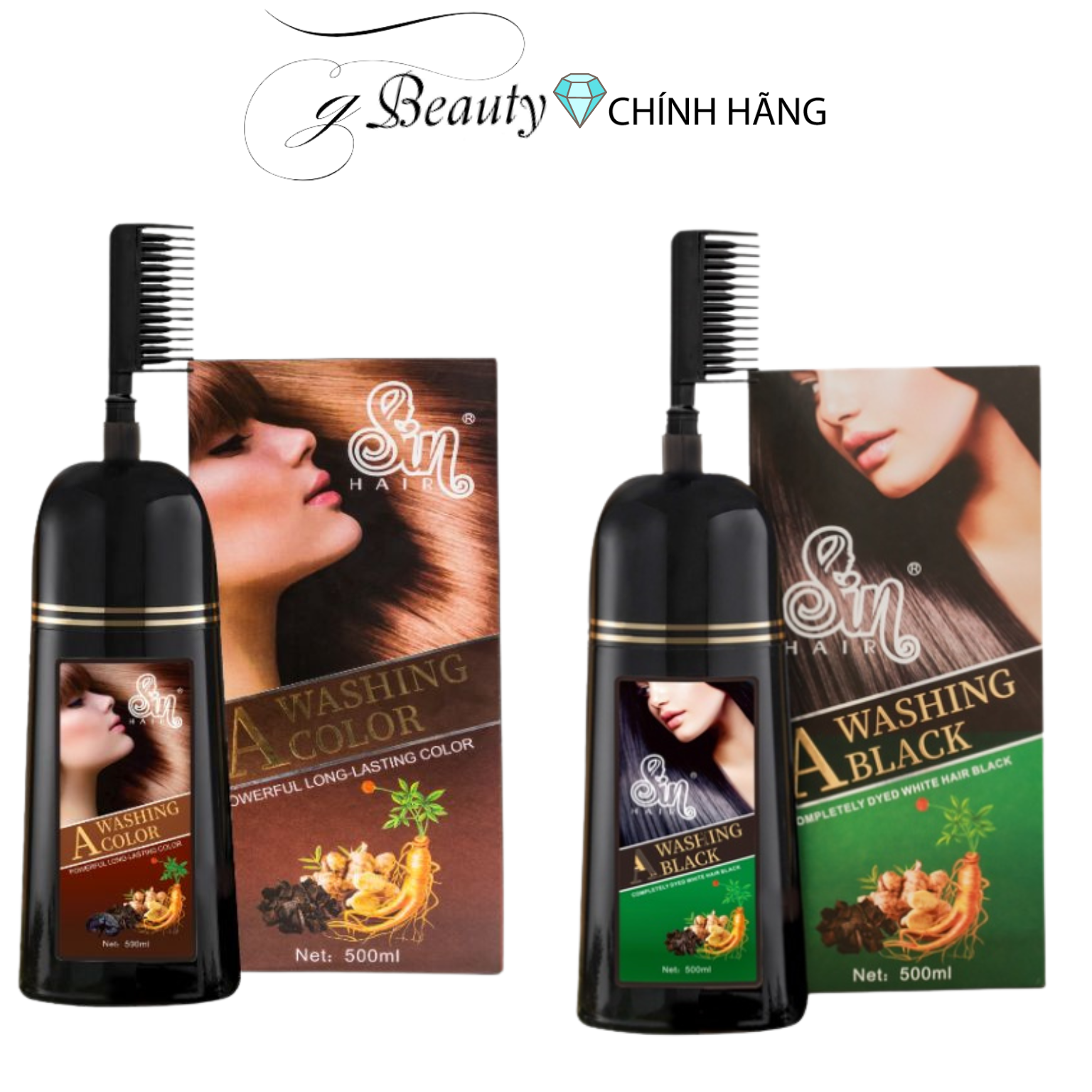 [Freeship]Dầu gội phủ bạc tóc sin hair- chuẩn- 500ml