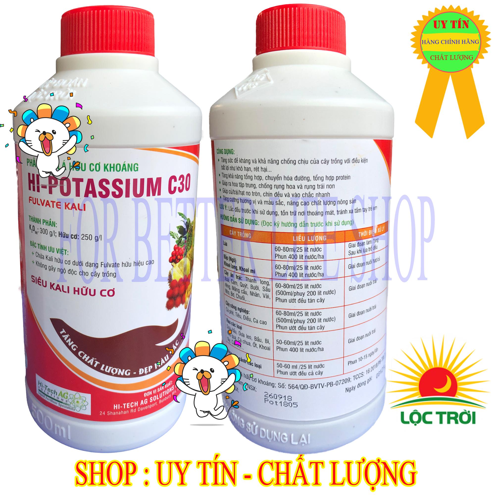 Chai 500ml - Phân bón hữu cơ cao cấp Hi-Potassium C30