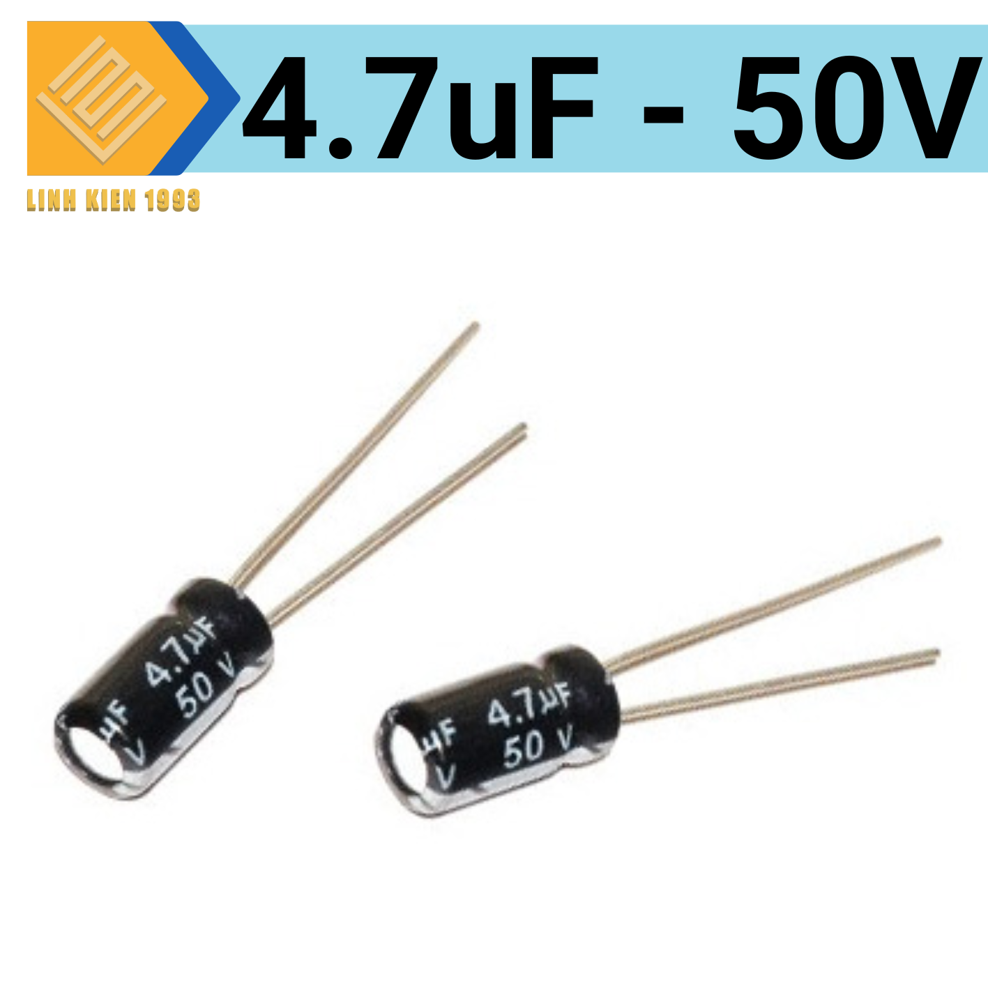 Tụ 4,7uf 50v 5x11mm tụ hóa 4,7uf 50v