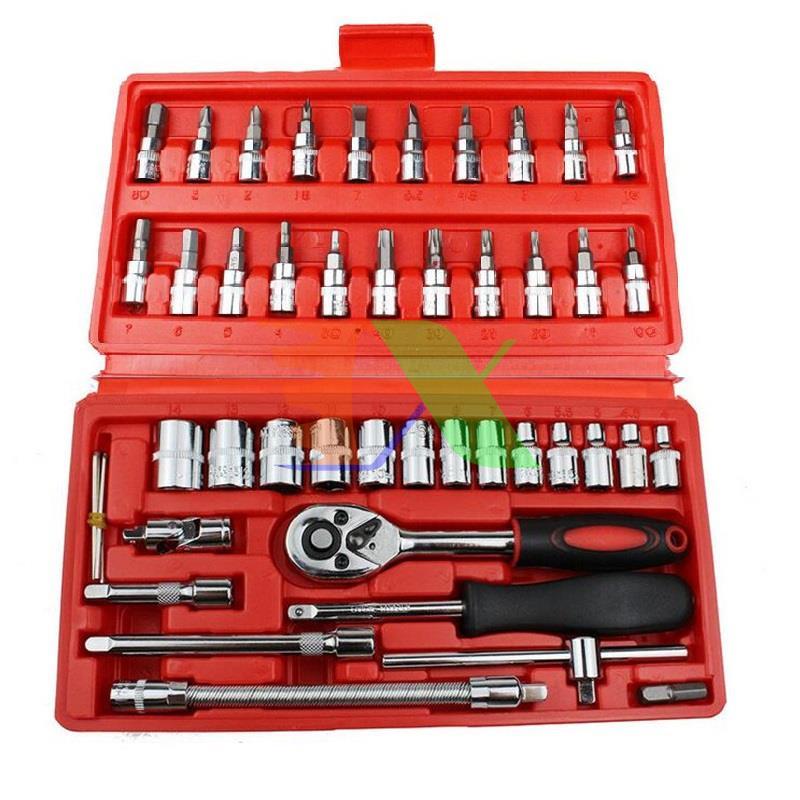 Bộ dụng cụ tháo vặn ốc vít TV-46, Bộ dụng cụ mở ốc vít 46 chi tiết, Dụng cụ vặn ốc đa năng bộ còn trang bị hộp giữ rất tiện lợi để bạn dễ dàng lắp ráp các mũi vít