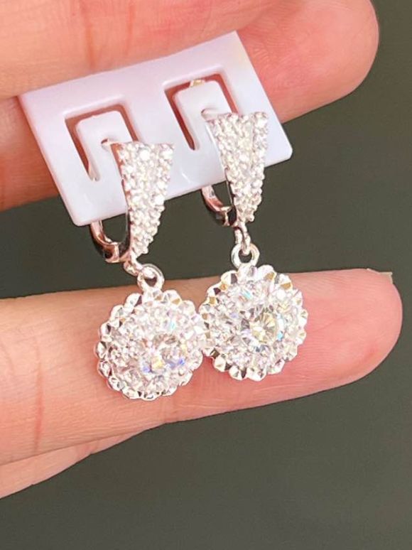 Bông tai Bạc 925 đính đá CZ Yuumigems