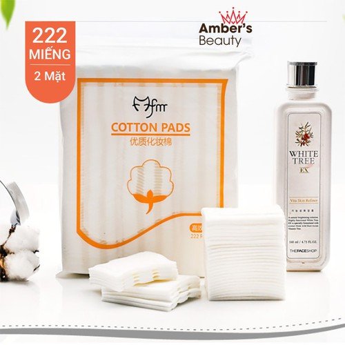 Bông Tẩy Trang Cotton 3 Lớp Pads Túi 222 Miếng – Hàng Nội Địa Trung