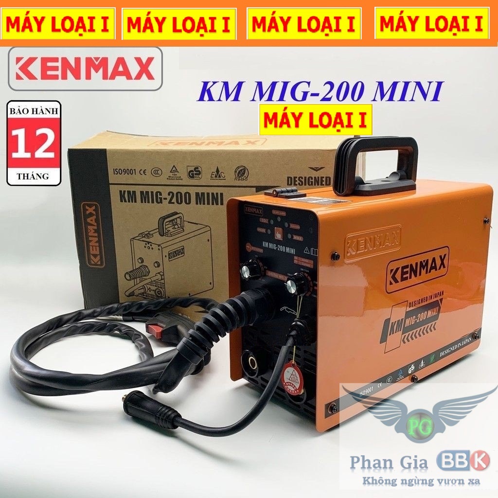 Máy Hàn MIG + Que KENMAX MIG-200 Mini [Chính Hãng] + 1 Cuộn Dây Hàn 1Kg