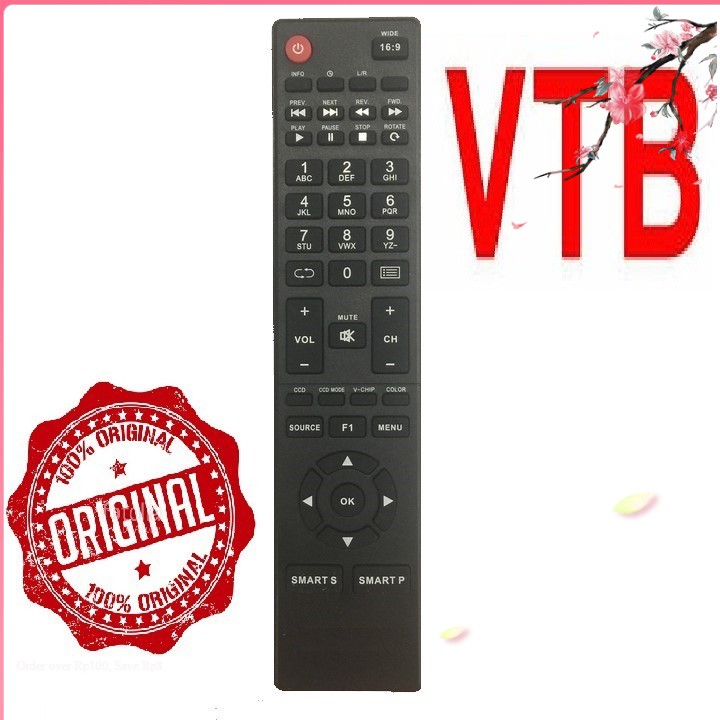 REMOTE ĐIỀU KHIỂN TIVI VTB SMART MẪU 1 [Cam kết chất lượng, BH 6 tháng]