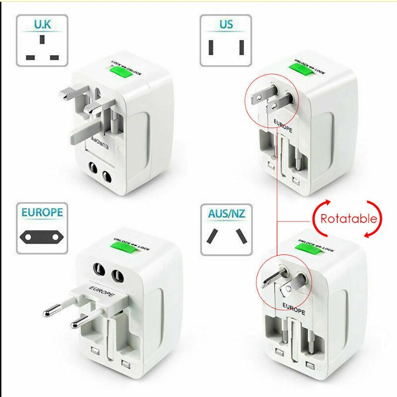 Ổ Cắm Du Lịch Đa Năng Có 2 Cổng USB - OCDL2