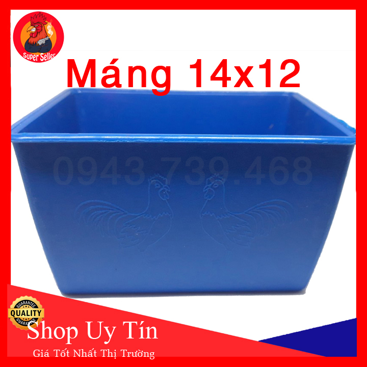 Combo 10 máng gà nhựa cao cấp cho trại gà size 14x12
