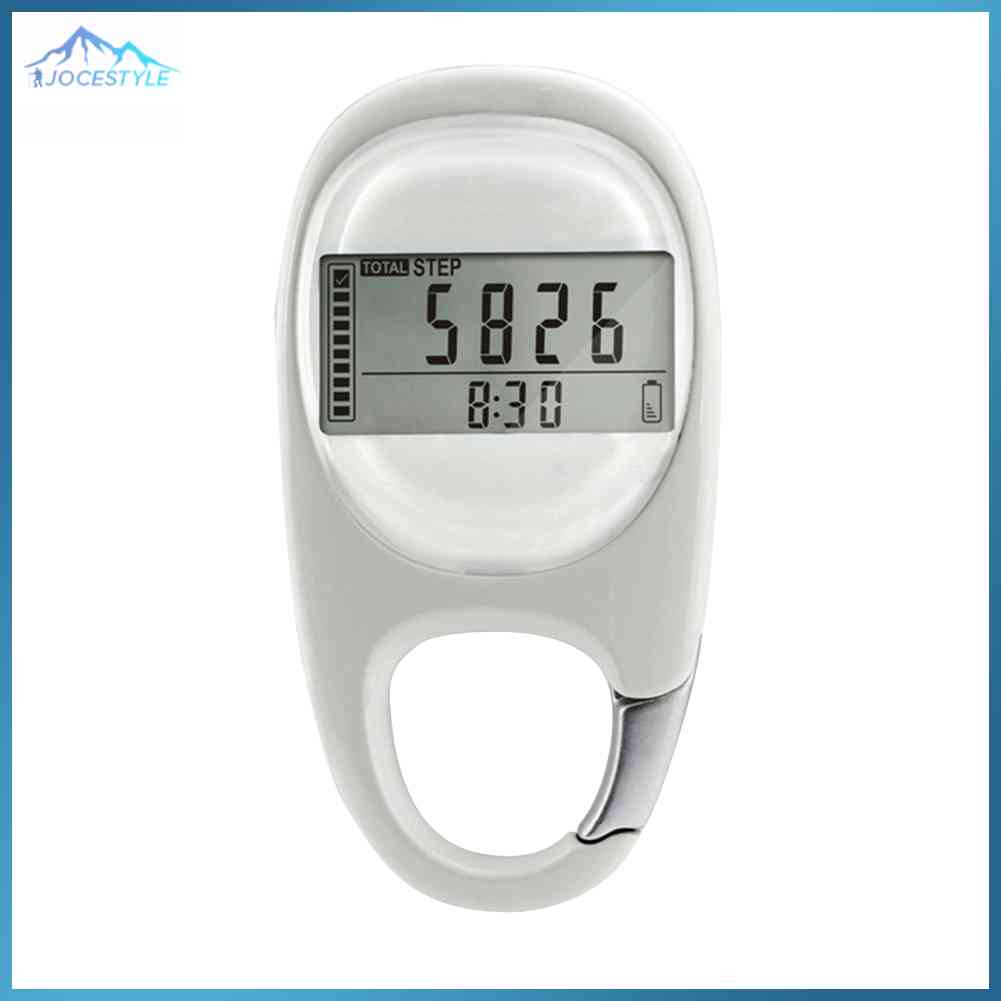 Outdoor Sports Calorie 3D Carabiner Pedometer Running Step Counter Meter