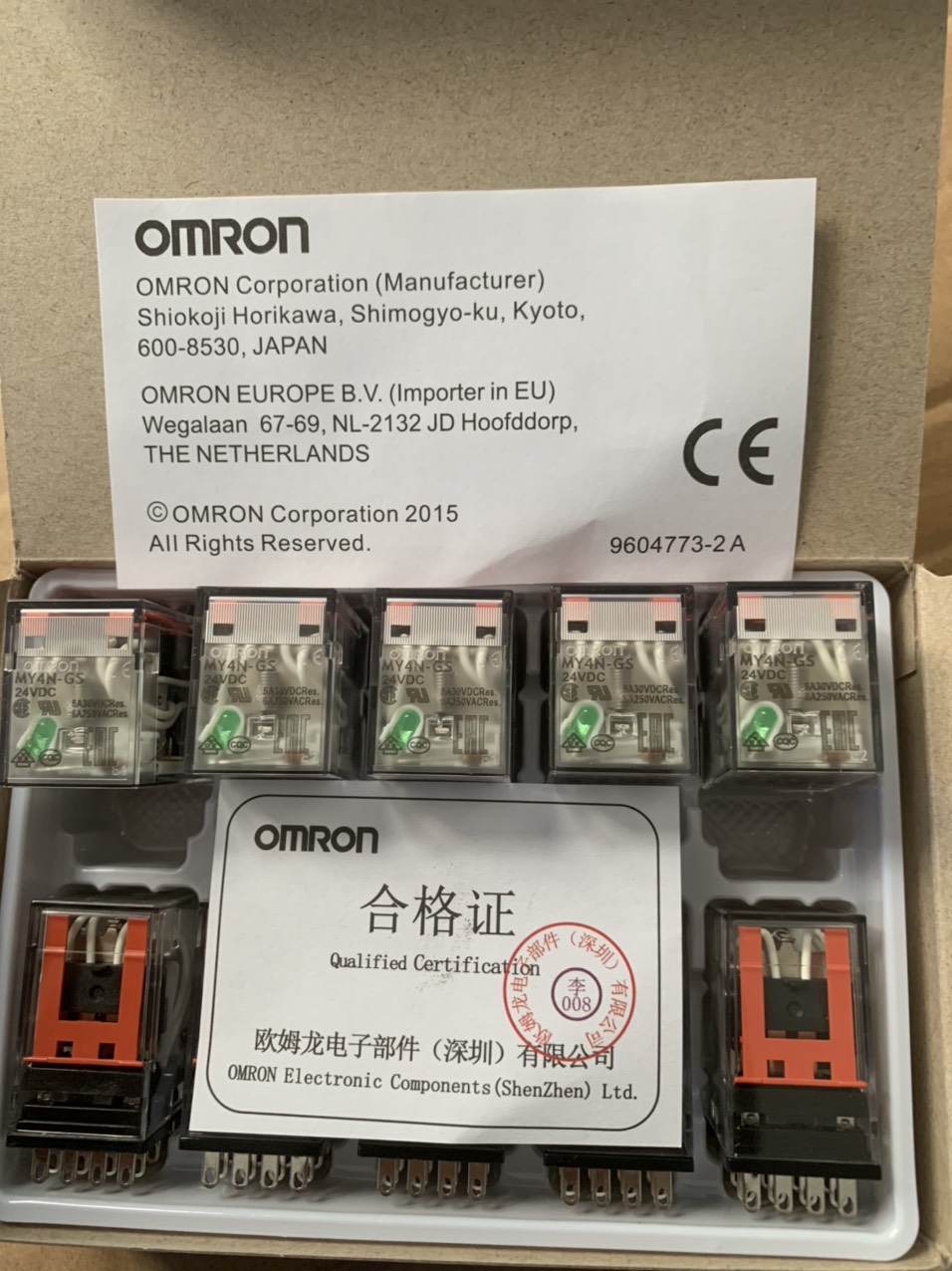 Rơ le trung gian Omron MY4N-GS 14 chân 24VDC
