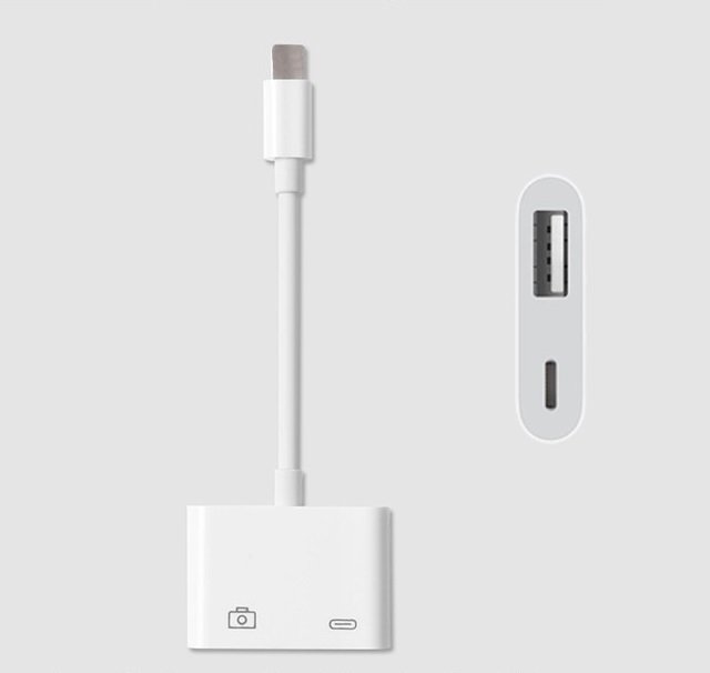 Cáp OTG USB Lightning to USB 3.0 kèm lỗ sạc pin