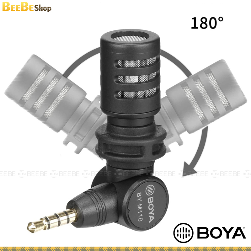 BOYA BY-M110 Ultracompact Condenser Microphone with 3.5mm TRRS Plug