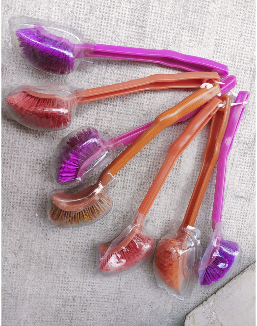Plastic handle toilet scrubber