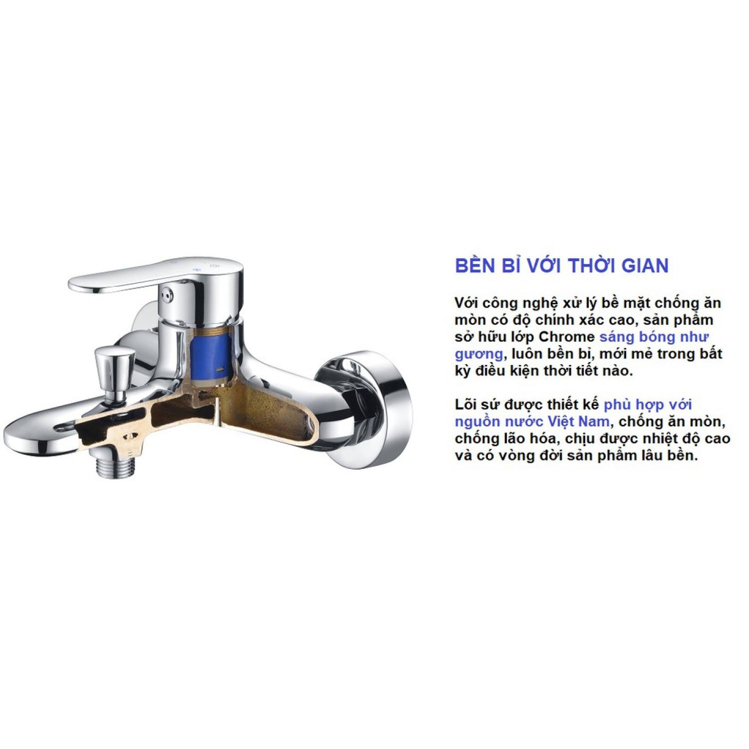 🌟[ CHÍNH HÃNG ] Sen Tắm Nóng lạnh Basic BW 603S Đồng mạ🍀