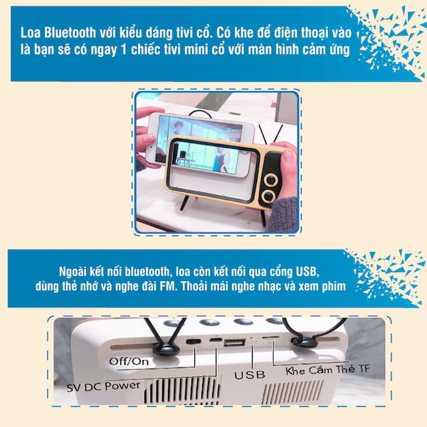 LOA BLUETOOTH TV CỔ ĐIỂN