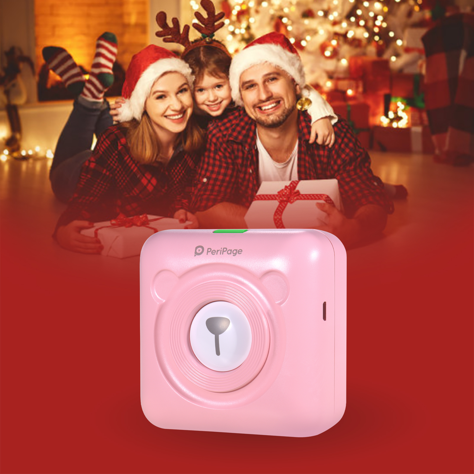 PeriPage A6 Mini Pocket Printer HD 304DPI Wireless BT Thermal Printer Picture Photo Label Memo Notes Journal Receipt Paper Instant Printer Sticker AR Photo Function Inkless Printing Compatible with Android iOS Smartphone Windows Fannlady