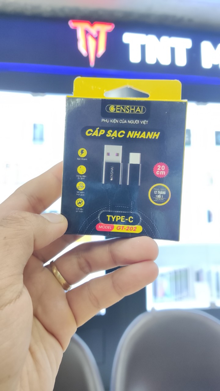 Cáp sạc GENSHAI 20cm  GT202, GM202, GL202  Micro, Type C , Lightning