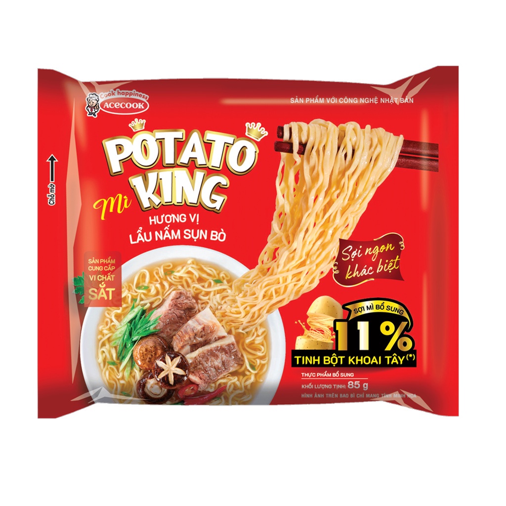 MÌ POTATO KING 89G SỤN BÒ 80g
