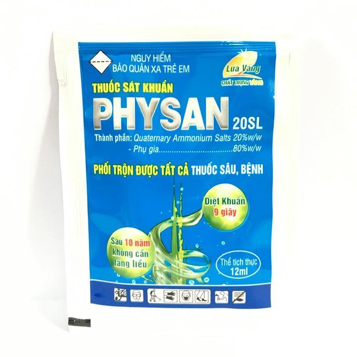 Gói 12ml dung dịch sát khuẩn trừ các loại nấm bệnh cây trồng Physan 20 SL