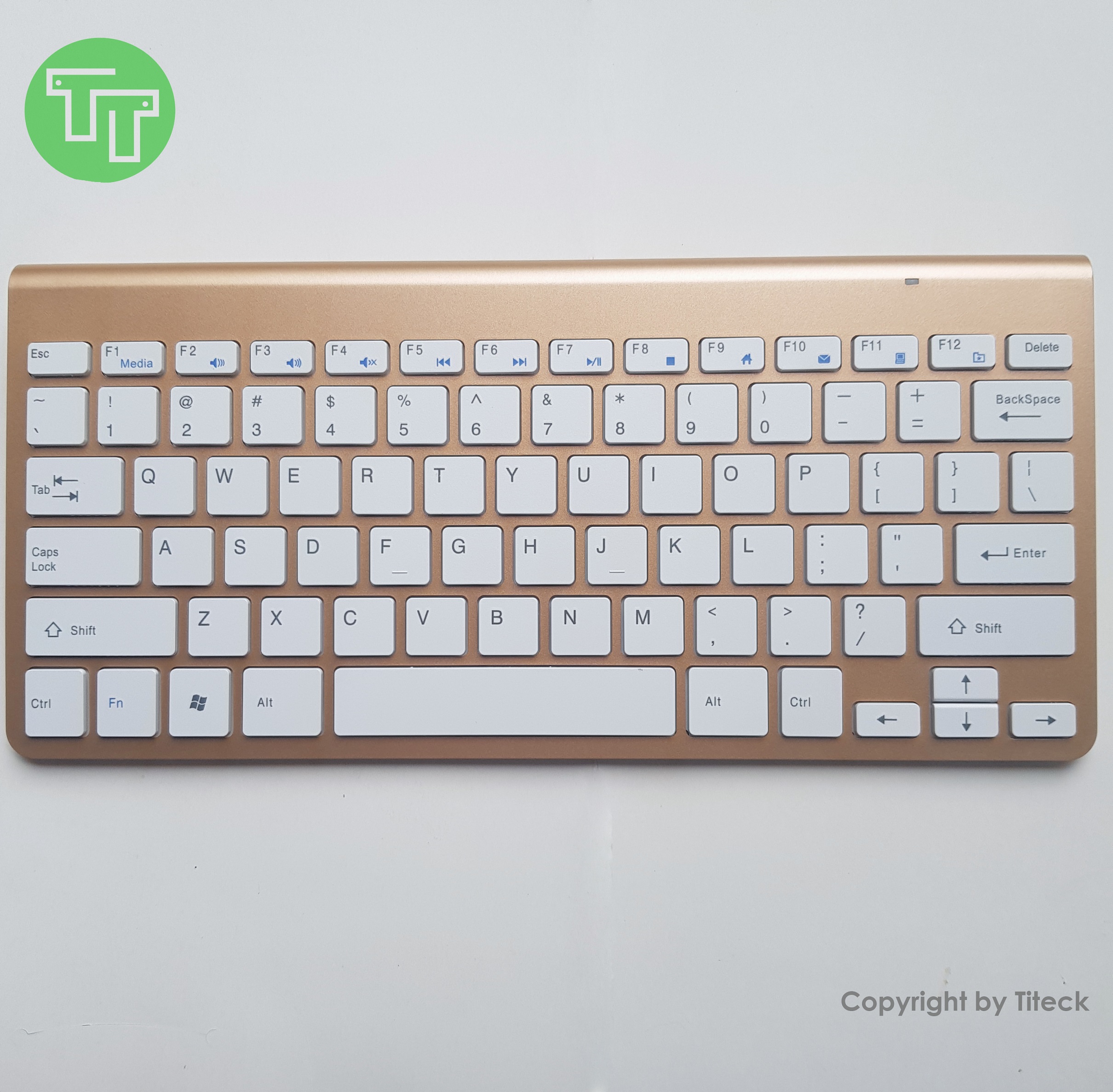 Bàn phím không dây cao cấp dùng cho laptop, PC, Smart TV tăng kèm miếng phủ silicon bảo vệ chống nước, bụi bẩn