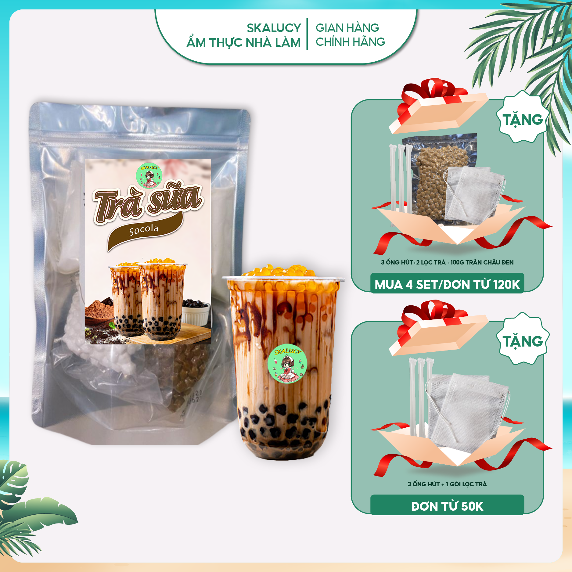 Set trà sữa socola thơm ngon béo ngậy nguyên liệu nấu trà sữa tại nhà an toàn set nấu trà sữa được 5-30 cốc