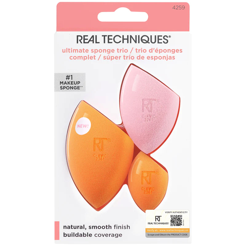 Mút Trang Điểm Real Techniques Ultimate Makeup Sponge Blending And Setting Trio