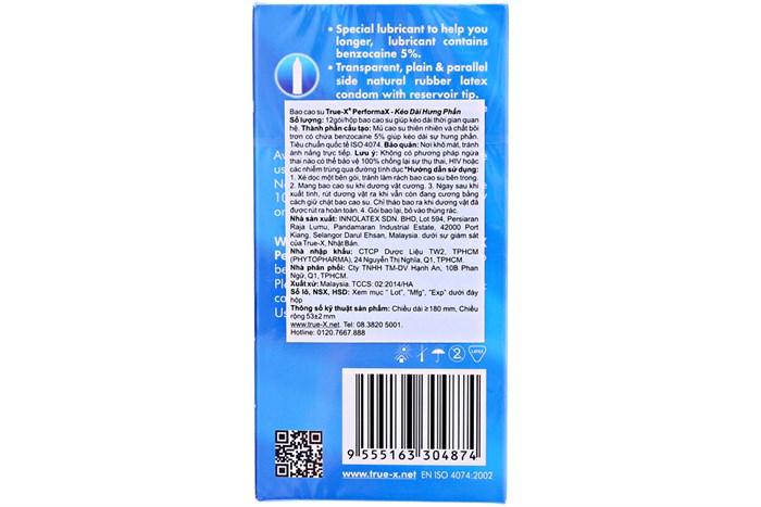 [HCM]Bộ 3 Hộp Bao cao su kéo dài true-x