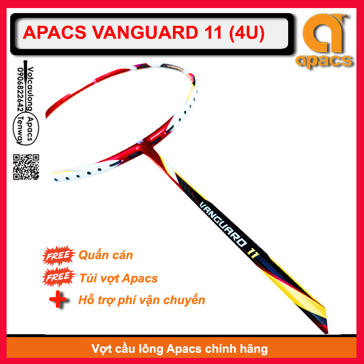 [HCM][Vợt cầu lông Apacs Vanguard 11- 4U] – Vợt chuyên công dễ thuần dễ đánh
