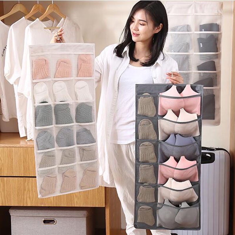 Túi Đựng Đồ Lót, Tất 2 Mặt 30 Ngăn Lưới Hàng Xuất Nhật Chuẩn loại 1