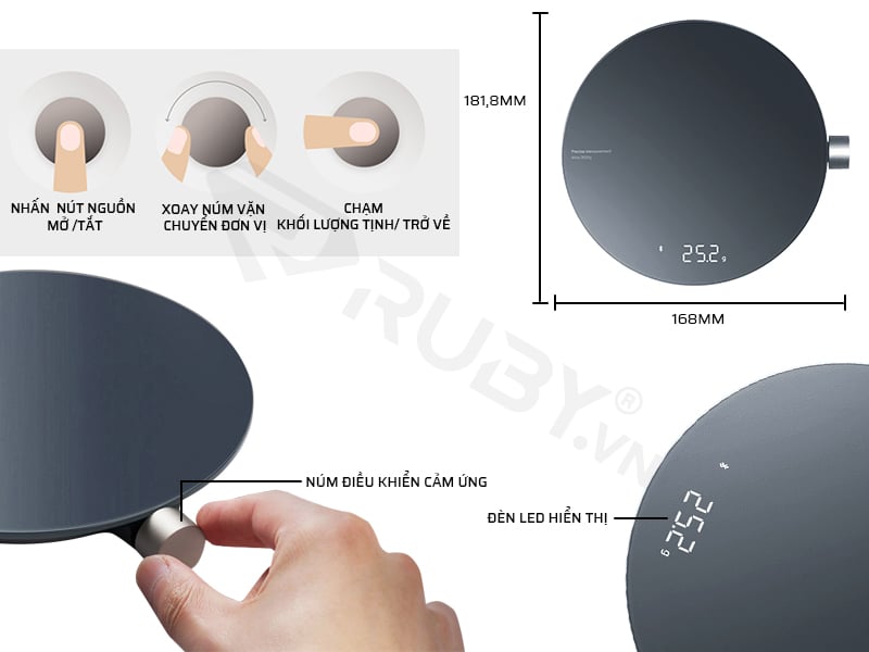 Cân nhà bếp thông minh Xiaomi HOTO (kết nối Mi Home)