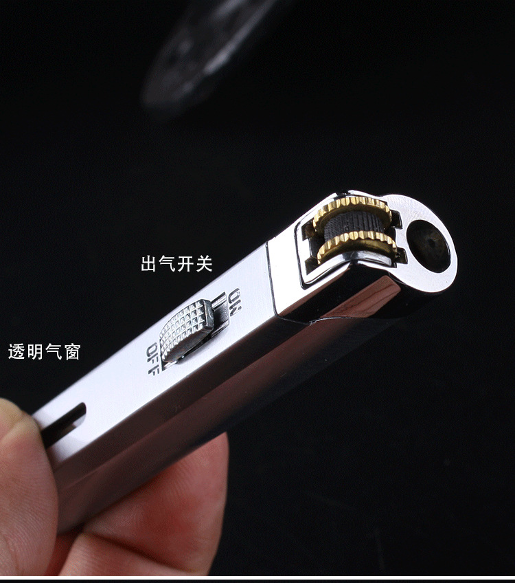 Hộp Quẹt Bật Lửa Ga Đá Khò 1 Tia Aomai AM-228 Giữ Lửa Tự Động (KHÔNG CHỨA XĂNG GAS)