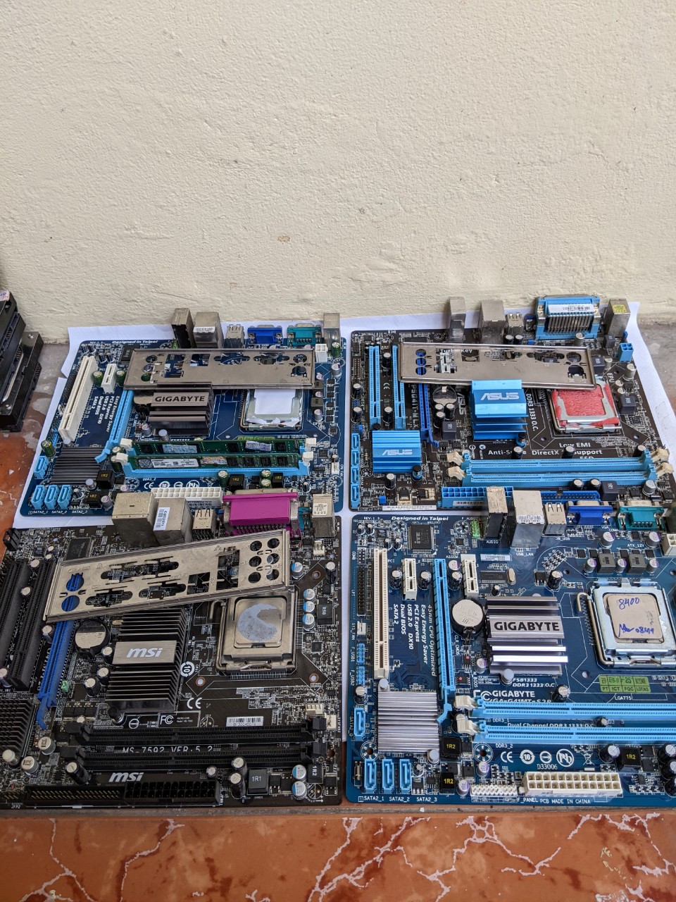 Combo main g41 các loại + chip core2duo e7400, e8400